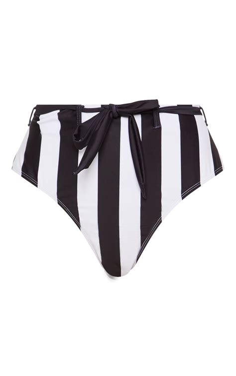 michael kors balack and white stripe bikini|Striped Bikini Bottom .